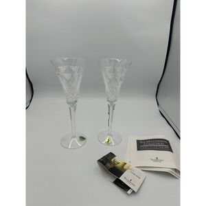 Waterford Crystal Flute Peace Millenium Series 9.25 in Toasting Glass Champagne